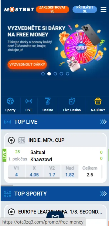 Mostbet – hlavní